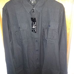 True Religion solid flannel shirt